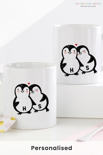 Personalised Penguins Couples Mug Set by The Gift Collective (P78110) | £22