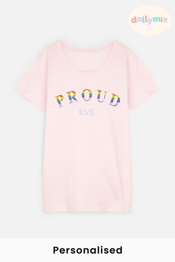 Personalised Womens Proud T-Shirt by Dollymix (P79485) | £17