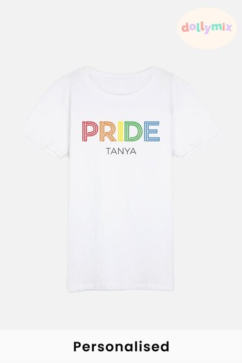 Personalised Womens Pride T-Shirt by Dollymix (P79513) | £17