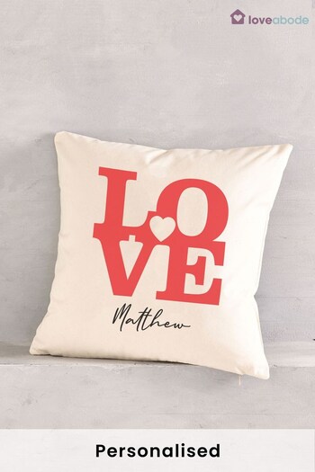 Personalised Love Cushion by Loveabode (P79611) | £20
