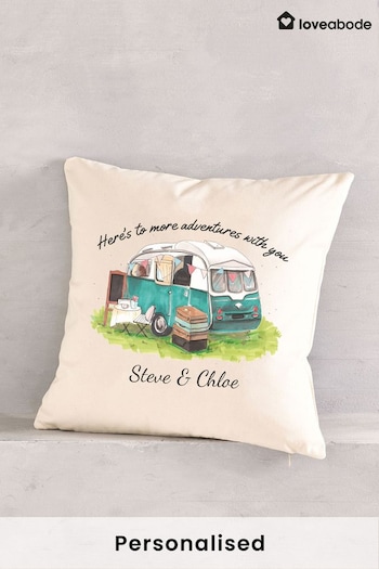 Personalised Happy Campers Cushion by Loveabode (P79618) | £20
