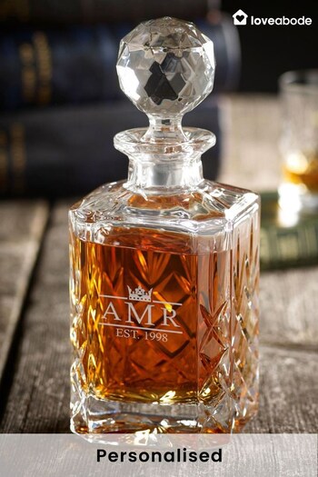 Personalised Crown Crystal Decanter by Loveabode (P79623) | £85