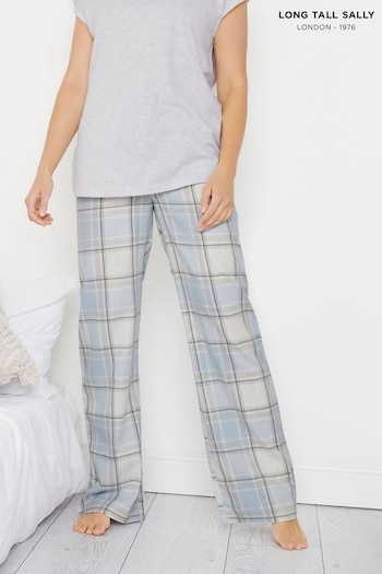 Long Tall Sally Blue Woven Check Pyjama Pant (P80164) | £27