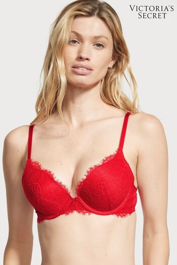 Victoria's Secret Lipstick Red Lace Lightly Lined Full Cup Bra (P80582) | £39