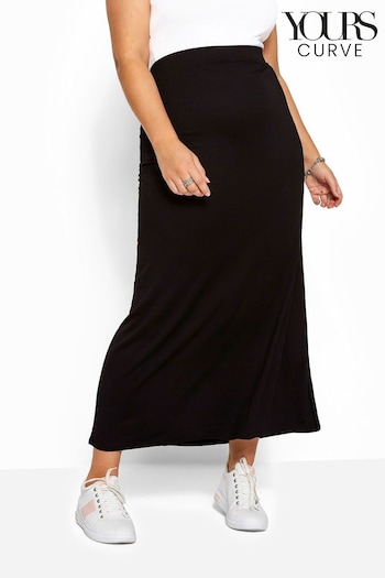 Yours Curve Black Tube Maxi Skirt (P80981) | £24