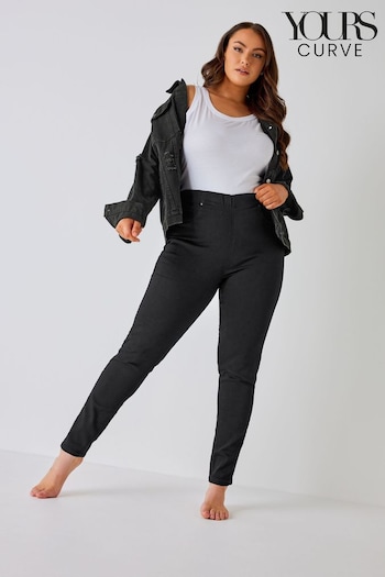 Yours Curve Black Stretch Pull On Jenny Jeggings (P81485) | £25