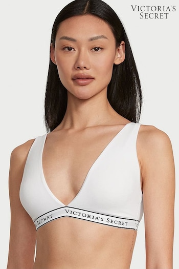 Victoria's Secret White Bralette Logo Band Bra (P81538) | £29