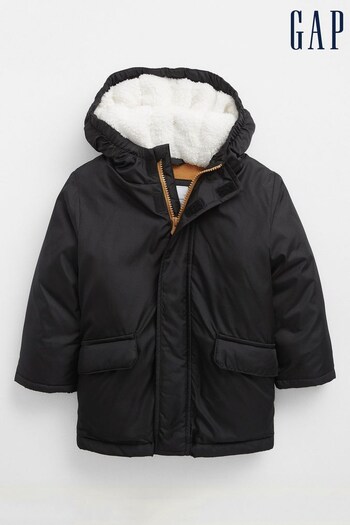 Gap Black Water Resistant Cold Control Quilted Puffer Coat (P82182) | £50