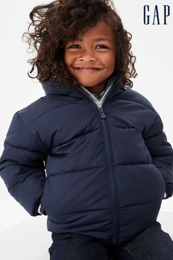 Gap Navy Blue Water Resistant Cold Control Quilted Puffer Jacket (P82183) | £45
