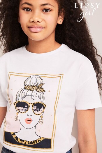 Lipsy White Paris Graphic T-Shirt (P82294) | £14 - £20