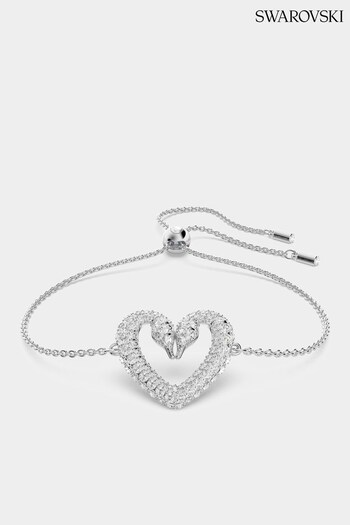 Swarovski Silver Crystal Heart Bracelet (P82599) | £115