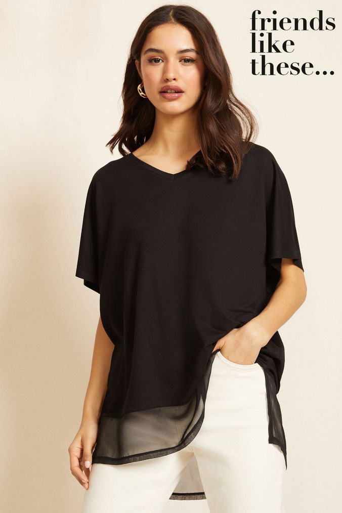Buy Women s Petite Longline Short Sleeve Tunics Online Next UK