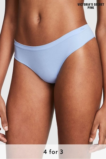 Victoria's Secret PINK Harbor Blue Thong Seamless Knickers (P82886) | £9