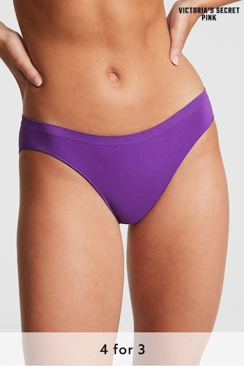 Victoria's Secret PINK Dark Purple Seamless Bikini Knickers (P82892) | £9