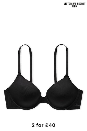 Victoria's Secret PINK Pure Black Lightly Lined Bra (P82914) | £25