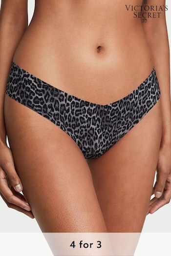 Victoria's Secret Black Basic Instincts Animal Smooth Thong Knickers (P82934) | £9