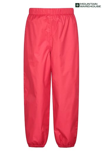 Mountain Warehouse Red Waterproof Fleece Lined Kids Trousers Nero (P83550) | £36