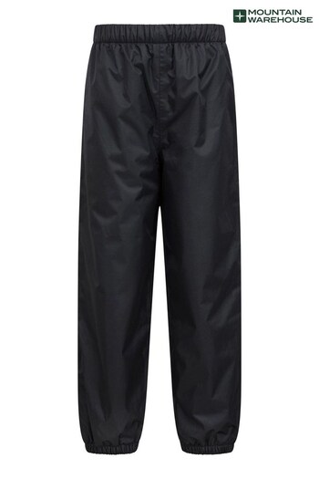 Mountain Warehouse Black Waterproof Fleece Lined Kids Trousers Nero (P83552) | £36