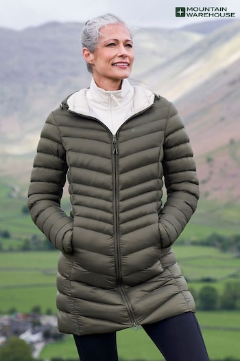 Mountain Warehouse Khaki Florence Womens Long Padded Coat (P83970) | £80