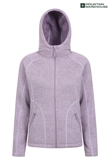 Mountain Warehouse Light Purple Nevis Womens Borg Lined Hoodie (P83996) | £56