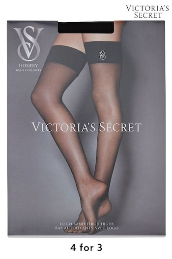 Victoria's Secret Black Logo Stockings (P84153) | £20