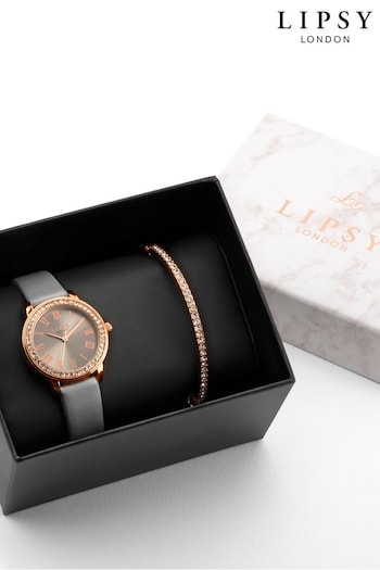 Lipsy Grey Watch Gift Set (P84566) | £50