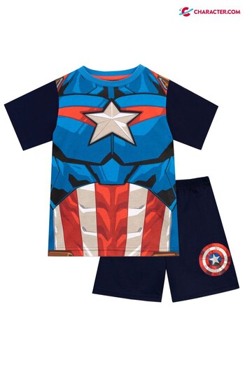 Character Black Captain America Short Pyjamas (P84787) | £18