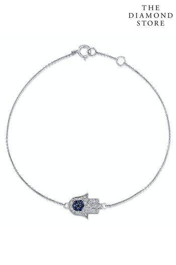 The Diamond Store Blue Hamsa Hand Sapphire Bracelet (P84930) | £235