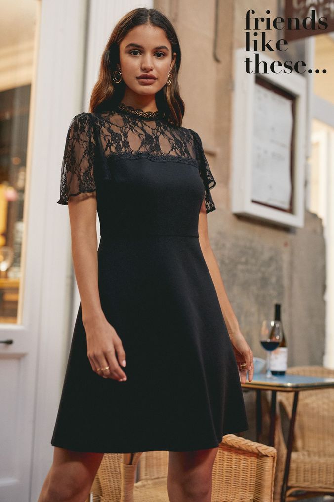 Next black shop lace dress
