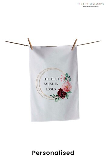 Personalised Best Mum Tea Towel by The Gift Collective (P85486) | £14