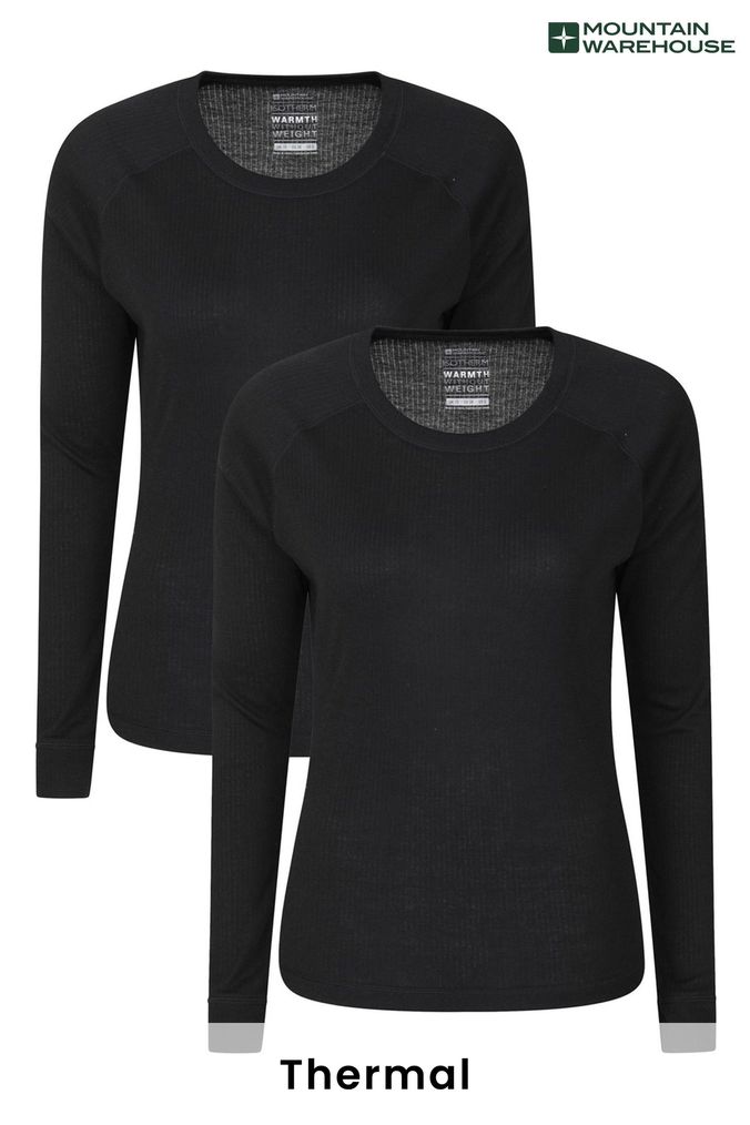 Mountain Warehouse Black Talus Womens Thermal Top Multipack (P85594) | £35