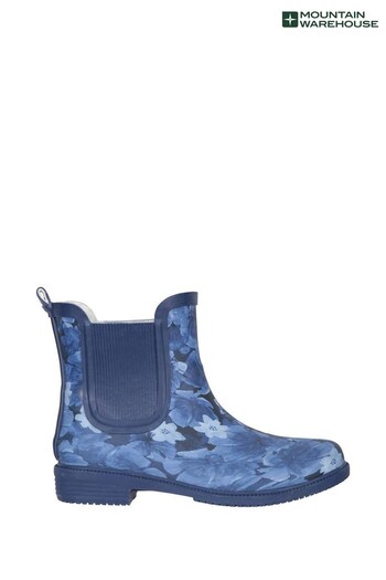 Mountain Warehouse Blue Winter Printed Rubber Womens Ankle Wellie (P85678) | £40