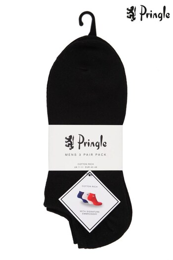 Pringle Black 3pk Secret Sock (P86020) | £14