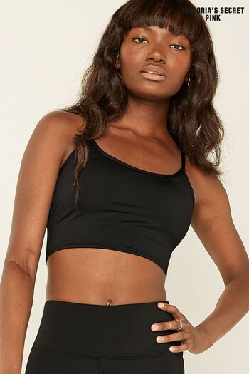Victoria's Secret PINK Pure Black Seamless Lightly Lined Low Impact Sports Bra (P86038) | £26