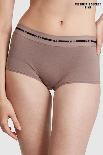 Victoria's Secret PINK Iced Coffee Brown Logo Short Knickers (P86289) | £9