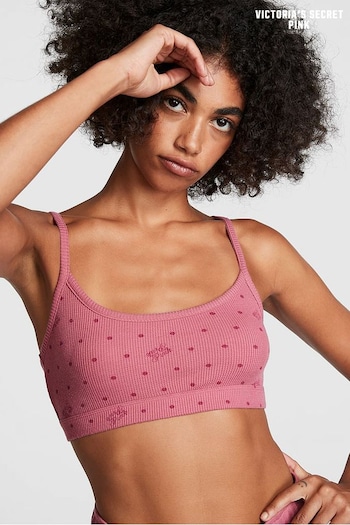 Victoria's Secret PINK Soft Begonia Pink Dot Waffle Bralette (P86476) | £16