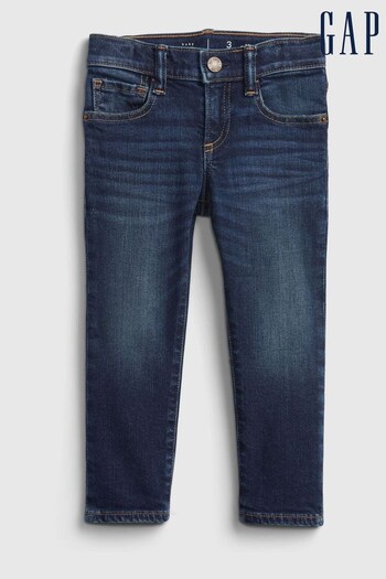 Gap Dark Wash Blue Slim Jeans Kordelzug (P86487) | £20