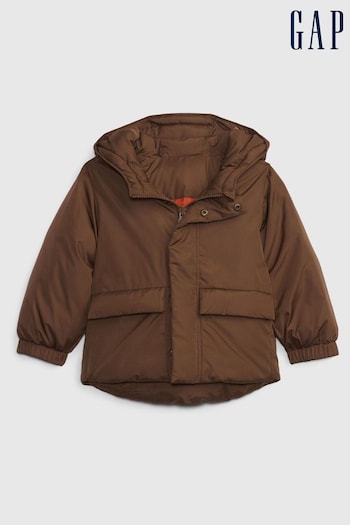 Gap Brown Reversible Puffer Coat (P86490) | £60