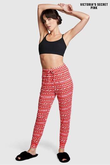 Victoria's Secret PINK Red Pepper Christmas Print Cosy Sleep Jogger (P86528) | £30