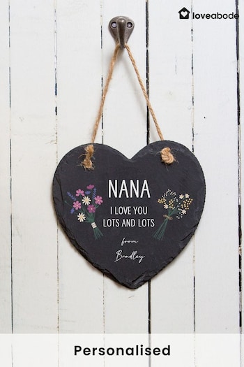 Personalised Bouquet of Love Slate Sign by Loveabode (P86613) | £17