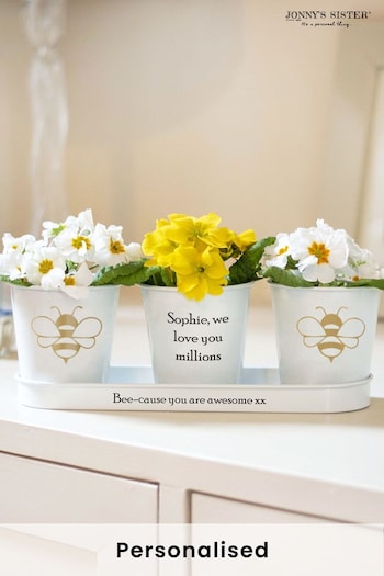 Personalised Bee Tray and Pots by Jonny's Sister (P86833) | £25