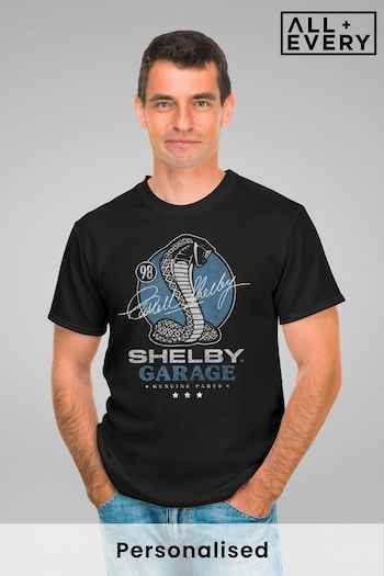 All + Every Black Shelby Garage Genuine Parts Men's T-Shirt (P87050) | £22