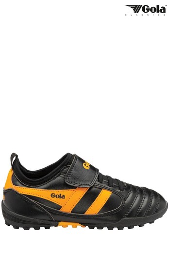 Gola Black Kids' Ceptor Turf QF Quick Fasten Football Trainers (P87182) | £45