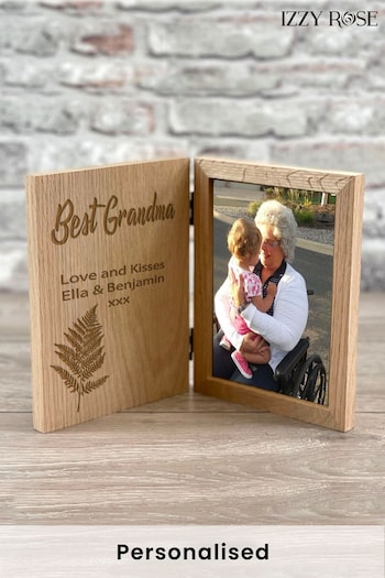 Personalised Best Grandma or Mum Engraved Wooden Picture Frame by Izzy Rose (P87245) | £20