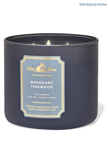 Bath & Body Works Mahogany Teakwood Midnight Blue Citrus 3-Wick Candle 14.5 oz / 411 g (P87507) | £29.50