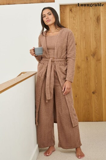 Loungeable Taupe Soft Fuzzy Robe (P87517) | £28
