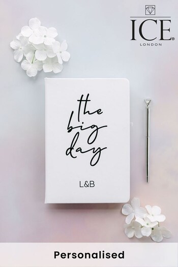 Personalised Big Day A5 Notebook with Diamond Topper Pen by Ice London (P88229) | £14