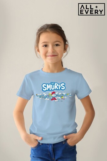 All + Every Sky Blue The Smurfs All Together Kids T-Shirt by All+Every (P88275) | £18