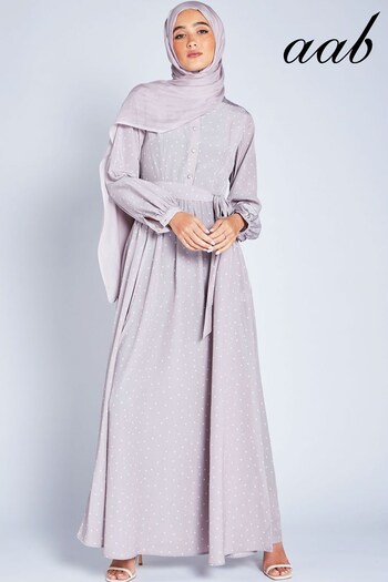 Aab Grey Polka Dot Maxi Dress (P88591) | £82