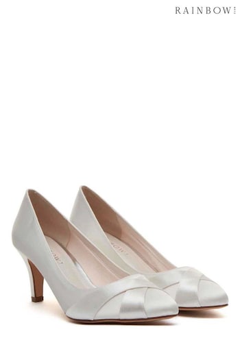 Rainbow Club Ivory Wedding Lexi Satin Bridal Court Shoes (P88598) | £89